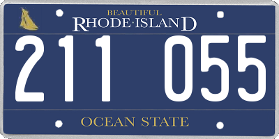 RI license plate 211055