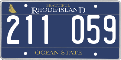 RI license plate 211059