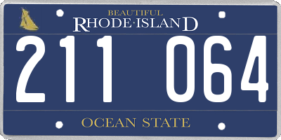 RI license plate 211064