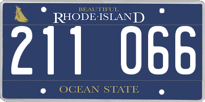 RI license plate 211066