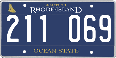 RI license plate 211069