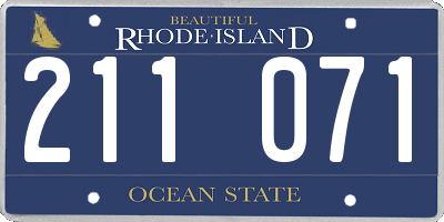 RI license plate 211071