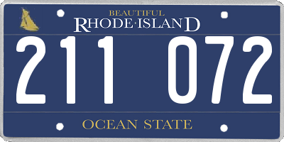 RI license plate 211072