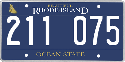 RI license plate 211075