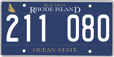 RI license plate 211080