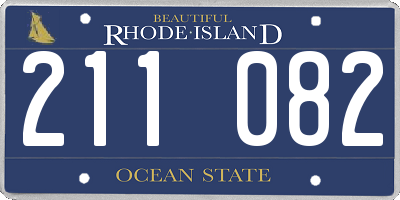 RI license plate 211082