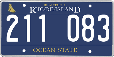 RI license plate 211083