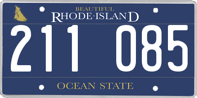 RI license plate 211085