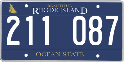 RI license plate 211087