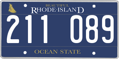 RI license plate 211089