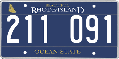 RI license plate 211091