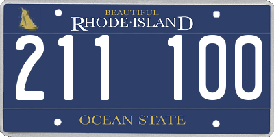 RI license plate 211100