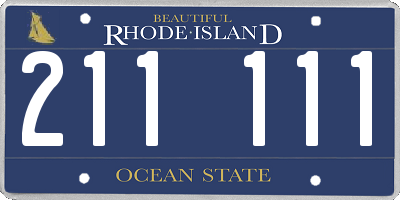 RI license plate 211111