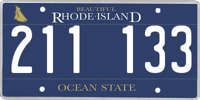 RI license plate 211133