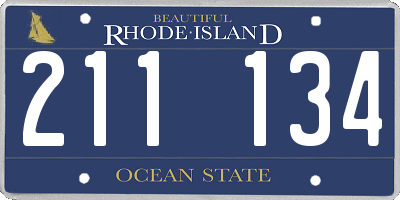 RI license plate 211134