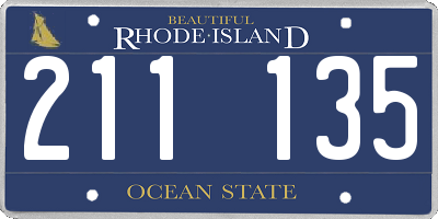 RI license plate 211135