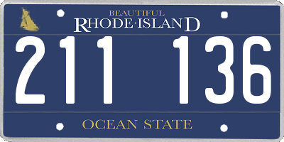 RI license plate 211136