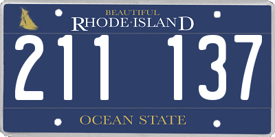 RI license plate 211137
