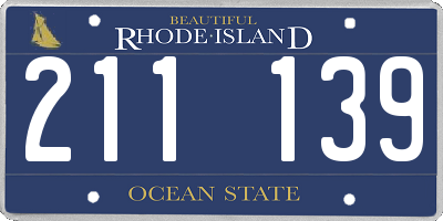 RI license plate 211139