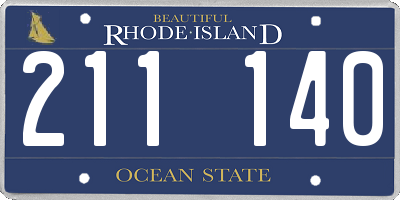RI license plate 211140