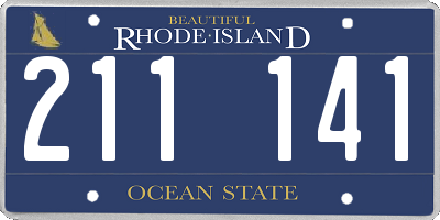 RI license plate 211141