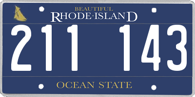 RI license plate 211143