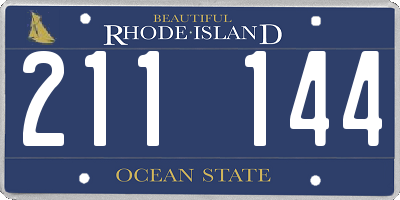 RI license plate 211144
