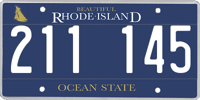 RI license plate 211145