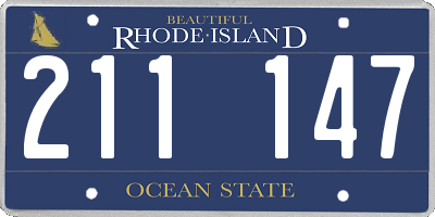 RI license plate 211147