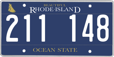 RI license plate 211148