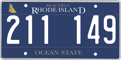 RI license plate 211149