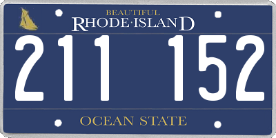 RI license plate 211152