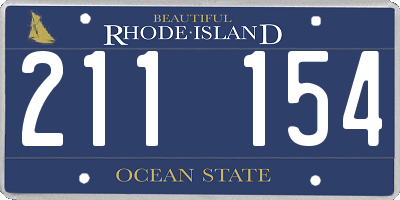 RI license plate 211154