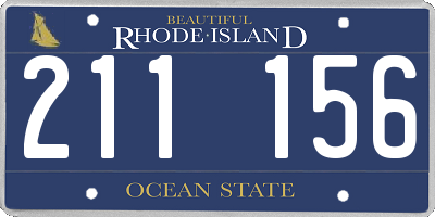 RI license plate 211156