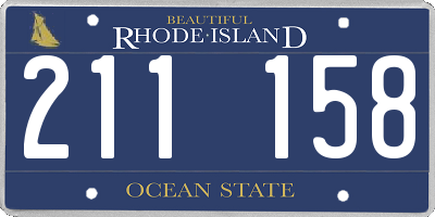 RI license plate 211158