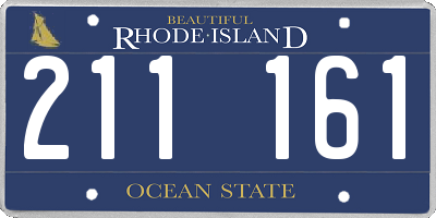 RI license plate 211161