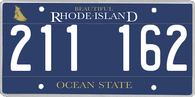 RI license plate 211162