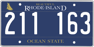 RI license plate 211163