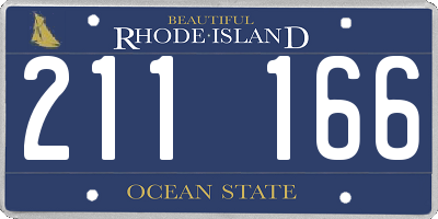 RI license plate 211166