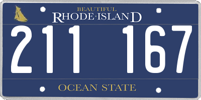 RI license plate 211167