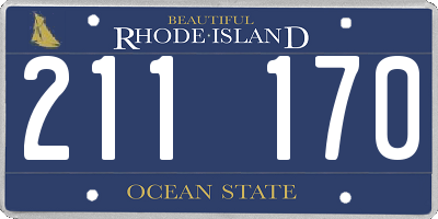 RI license plate 211170