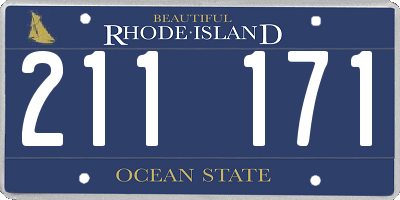 RI license plate 211171