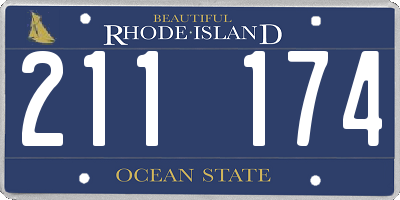 RI license plate 211174
