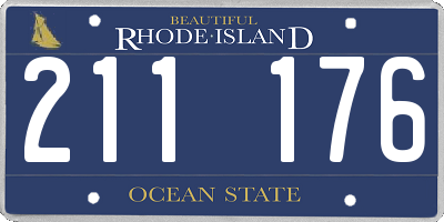 RI license plate 211176