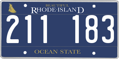 RI license plate 211183