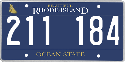 RI license plate 211184