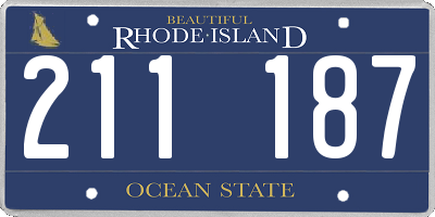 RI license plate 211187