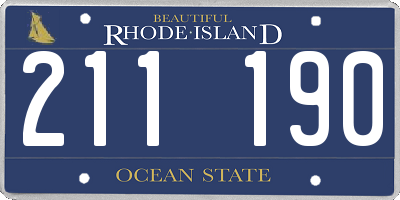 RI license plate 211190