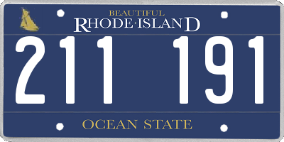 RI license plate 211191