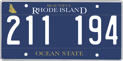 RI license plate 211194